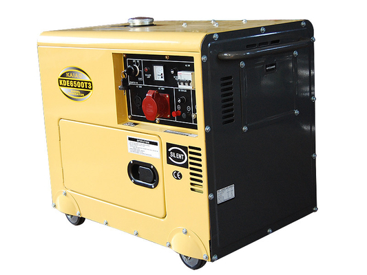 generador diesel miniatura KDE6500T3 del depósito de gasolina 15L con el panel del control numérico