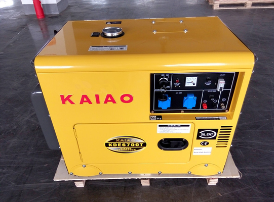 Generadores diesel silenciosos 2KW - 10KW CA KDE6500T del comienzo de la llave la monofásico pequeños