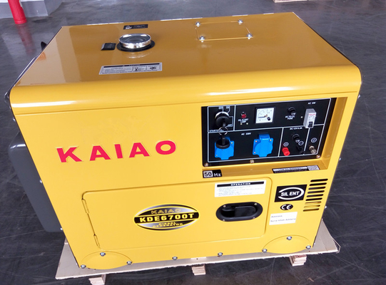 Generadores diesel silenciosos 2KW - 10KW CA KDE6500T del comienzo de la llave la monofásico pequeños