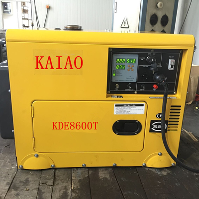 Las ruedas de KDE8600T cuatro condensan velocidad del motor industrial del generador diesel 3600 RPM