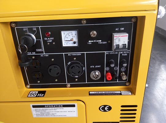 generadores diesel del voltaje del doble la monofásico de la CA 6000W pequeños 12 meses de garantía