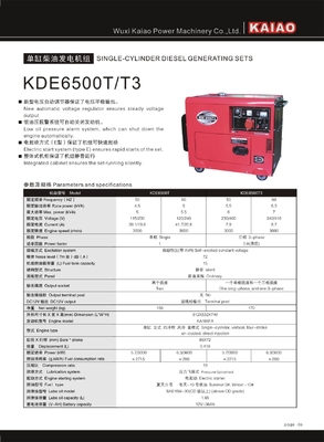 5KVA pequeños generadores espera diesel residenciales, generador diesel de poco ruido