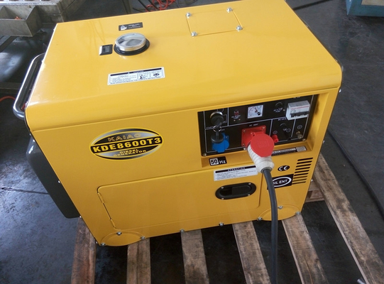 Aduana 7KVA 3 pequeños generadores diesel de la fase, pequeño generador diesel reservado