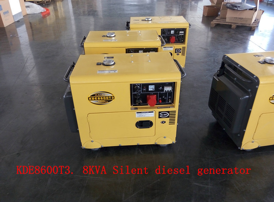 Generadores diesel insonoros KDE8600T3 trifásico refrescado aire del comienzo dominante pequeños