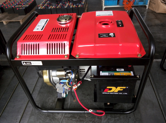 generadores de poder silenciosos portátiles rojos 2KW con el sistema eléctrico del comienzo y del comienzo de la mano