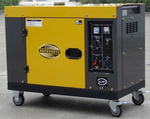 solo cilindro 7kva 3 generador diesel silencioso de la fase 60hz