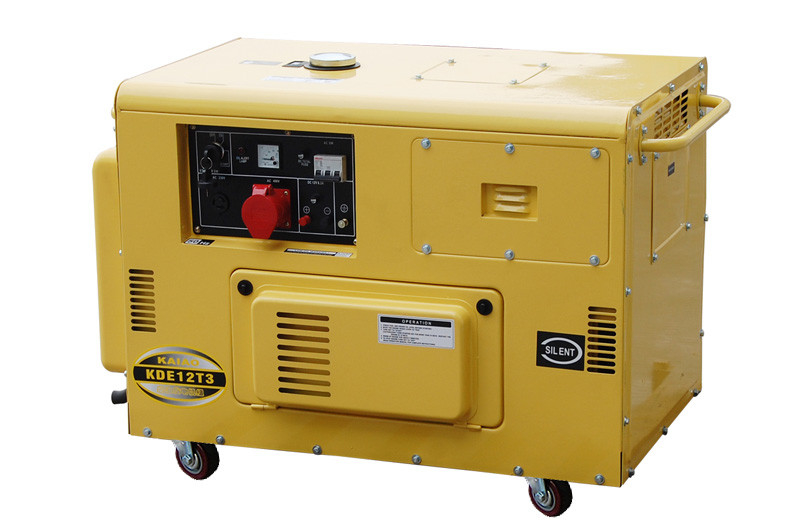 50HZ triplican los pequeños generadores diesel de la fase para la copia de seguridad casera, generador diesel silencioso 10kva