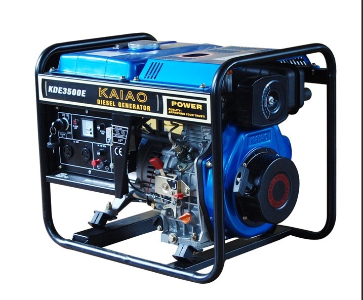 Generador diesel abierto del marco 3kw de los motores refrigerados con el depósito de gasolina 12.5L