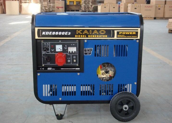 3 generadores diesel del marco abierto de la fase 8kva, generador diesel KDE8600E3 del comienzo eléctrico