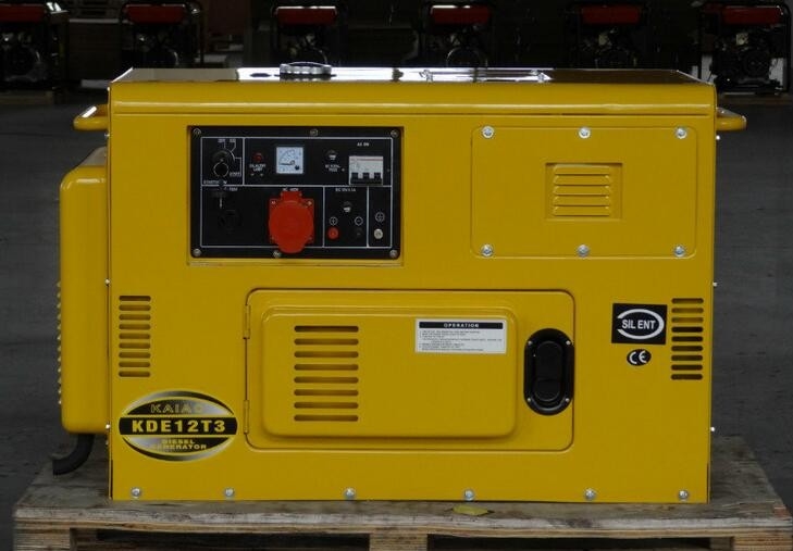 Haga salir el sistema de alarma bajo diesel silencioso del aceite del generador KDE12T3 de la prueba 10Kva del sonido de 12V 8.3A