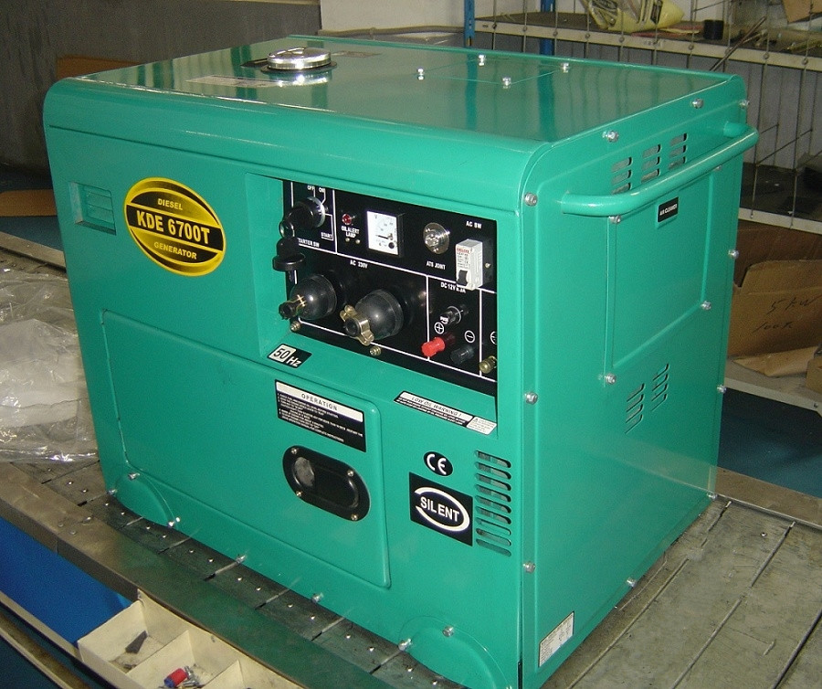 pequeños generadores diesel insonoros 5KW para la copia de seguridad casera, generador de poder diesel portátil