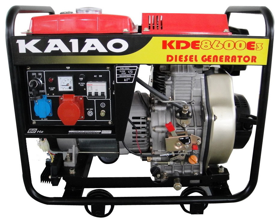 CE Generadores diesel pequeños 3fasas 6.5kw Generador diesel conjunto 8600E3 para el hogar