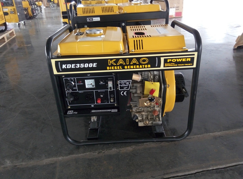 sistema diesel del comienzo de la mano de los generadores del marco abierto la monofásico de la CA 3KW para industrial